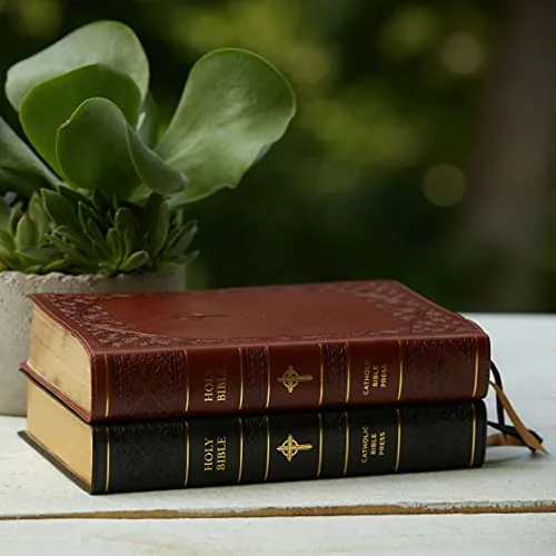 NABRE Large Print Catholic Bible, Leathersoft, Brown