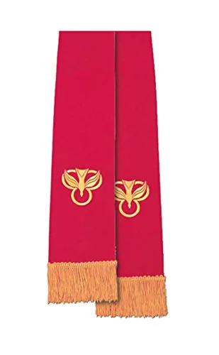 Cambridge Reversible Clergy Stole, Red and White view 2