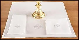 100% Linen Corporals for Churches, 18 x 16.5 in, 4-Pack