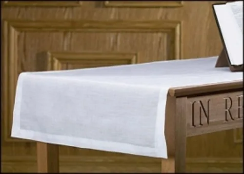 Christian Brands 100% Linen Altar Runner, 24 x 62 in