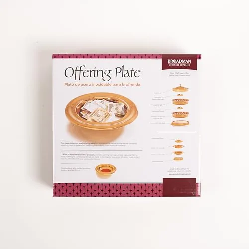 Broadman RemembranceWare Brass Offering Plate, Red Felt view 4