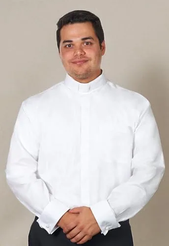 FHS Men's Long-Sleeve Tab Collar Clergy Shirt