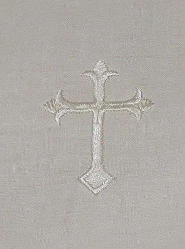 Integrity Designs Linen Cloth with White Cross, 12 in Square view 2