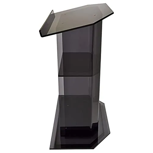 Majestic Smoky Acrylic Lectern with Shelf view 2