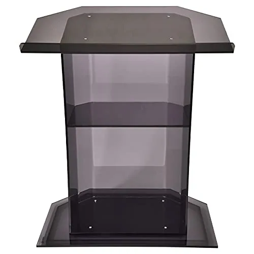 Majestic Smoky Acrylic Lectern with Shelf view 3
