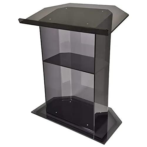 Majestic Smoky Acrylic Lectern with Shelf view 4