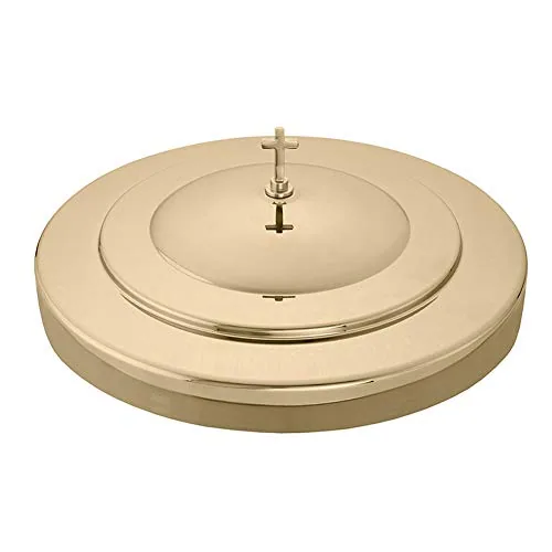 Faithful Gifts Brass Tone Tray with Center Bread Plate