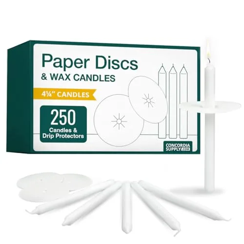 Concordia 4.25 in Candles with Paper Bobeches, Set of 250 view 5