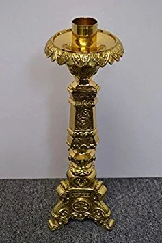 Classical Church Goods Brass Altar Candlestick, 18 in