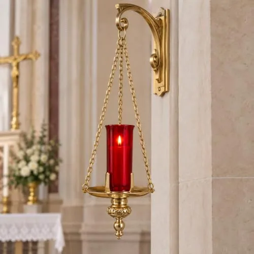Red Sanctuary Globe, 10 in, for 7 or 8 Day Candles