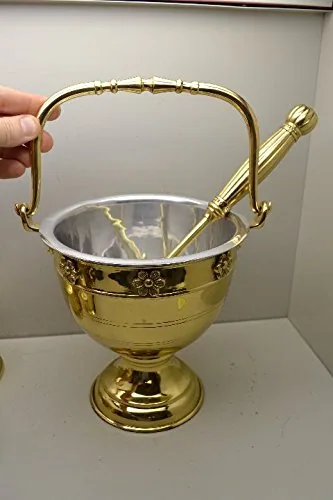 Classical Church Goods Holy Water Bucket and Sprinkler