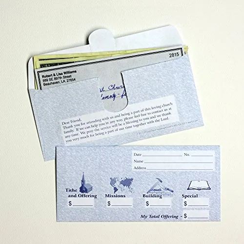 Church Offering Envelopes, Blue, Box of 500 view 2