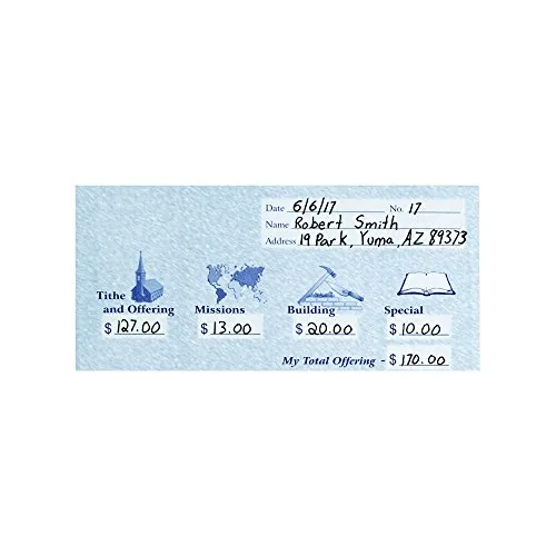 Church Offering Envelopes, Blue, Box of 500