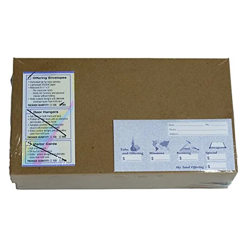 Church Offering Envelopes, Blue, Box of 500 view 4