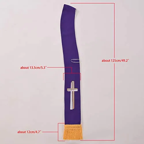BLESSUME Reversible Deacon Stole, Green and Red view 2