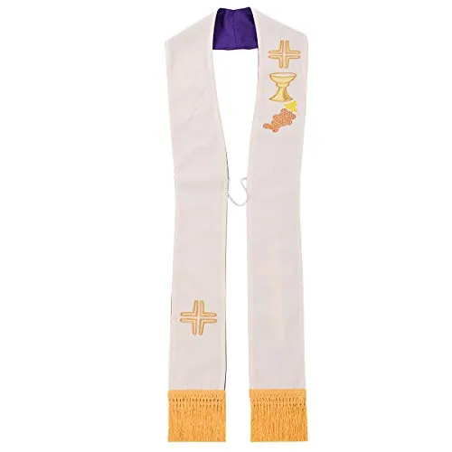 BLESSUME Reversible Deacon Stole, Green and Red view 5