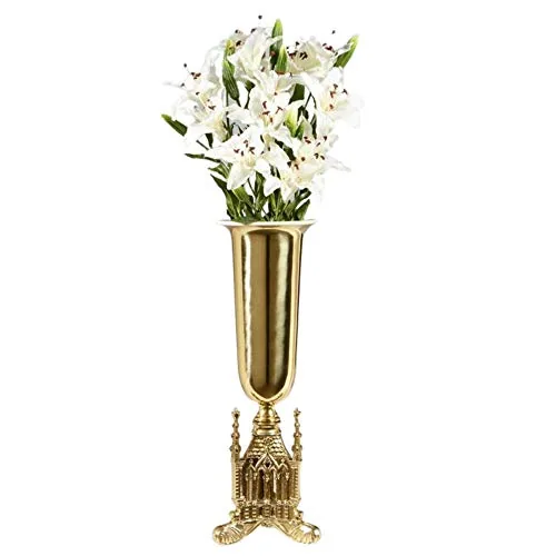 San Pietro Solid Brass Altar Flower Vase, 15 in view 6