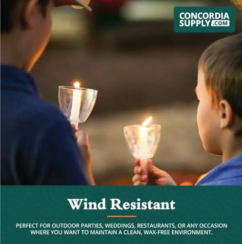 Concordia 5 in Candles with Clear Plastic Shields (250) view 6