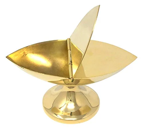 Needzo Polished Brass Censer with Boat and Spoon, 10 in view 6