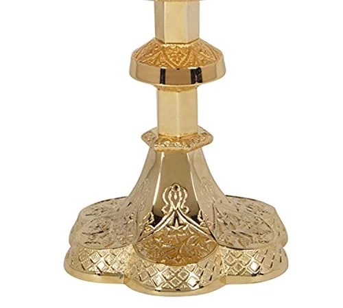 Sudbury Vine Embossed Brass Ciborium with Cover, 11 in