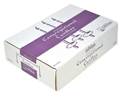 Cathedral Stearine Congregational Tapers, 9 in, Box of 100 view 5
