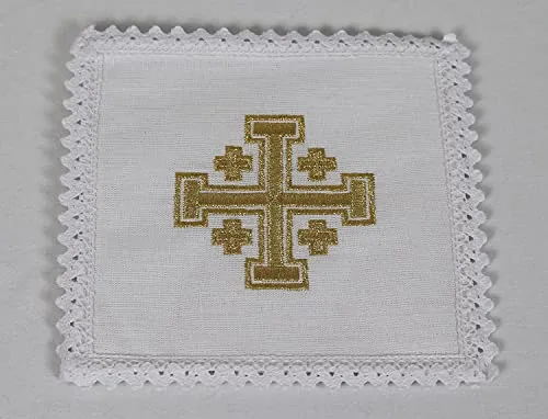 Church Atelier Linen Altar Set, Jerusalem Cross, 4 Pieces