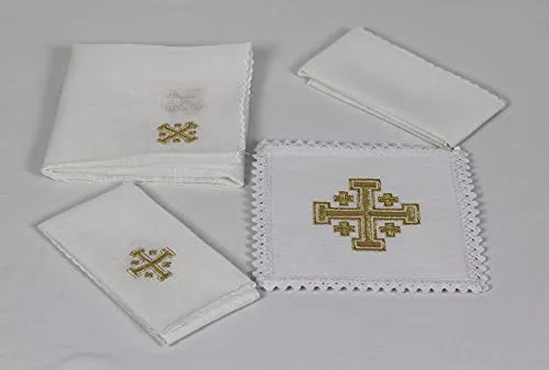Church Atelier Linen Altar Set, Jerusalem Cross, 4 Pieces view 3