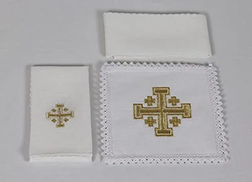 Church Atelier Linen Altar Set, Jerusalem Cross, 4 Pieces view 4