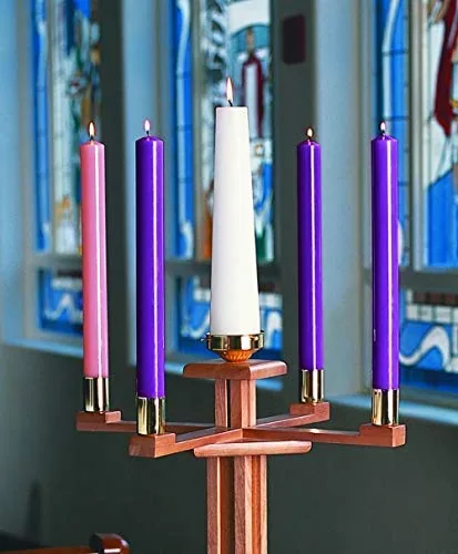 Autom Church Advent Tapers, Purple and Rose, 1 1/2 x 16 in