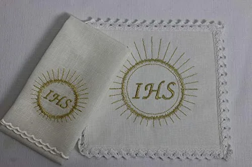 Church Atelier Linen Altar Set with IHS Monogram, 4 Pieces view 5
