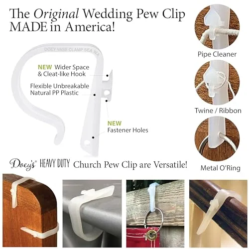 Doey's Heavy Duty Pew Clips, 48-Pack