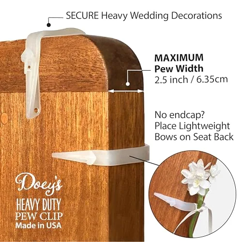 Doey's Heavy Duty Pew Clips, 48-Pack view 3