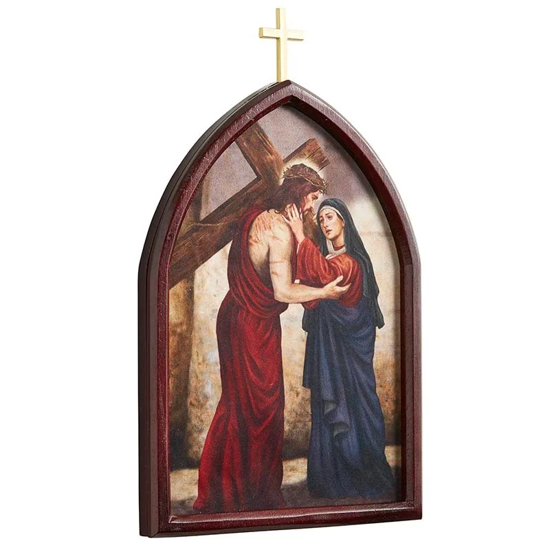 CatholicStore Stations of the Cross Wood Plaques, 10 in view 4