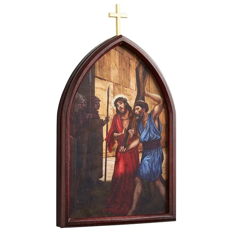 CatholicStore Stations of the Cross Wood Plaques, 10 in view 5