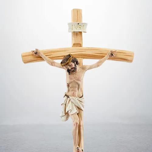 Needzo Wooden Wall Crucifix with Resin Corpus, 24 in view 2