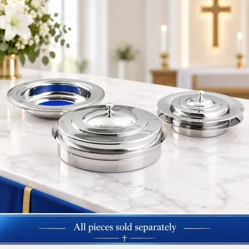 Silver Communion Bread Tray Lid, 6.5 Inch view 3