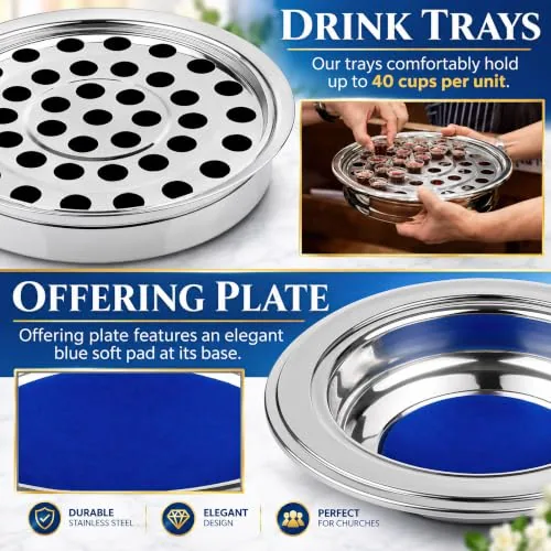 Silver Communion Cup Tray Lid view 6