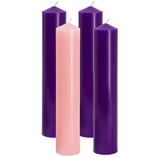 Elite Holiday Extra-Large Advent Pillar Set, 3 x 17 in