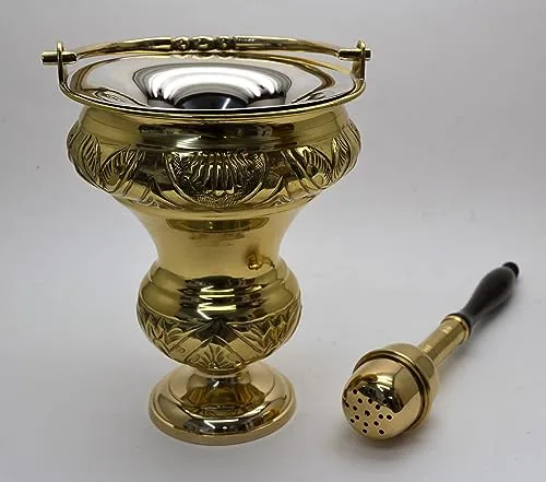Classical Church Goods Compact Holy Water Pot with Liner
