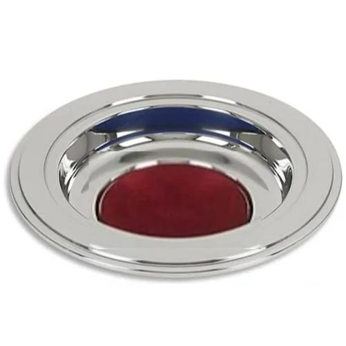 Needzo Stainless Steel Offering Plate, Burgundy Felt, 12 in view 6