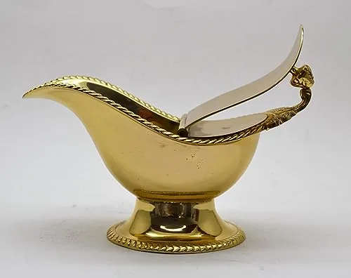 Classical Church Goods Solid Brass Incense Boat and Spoon