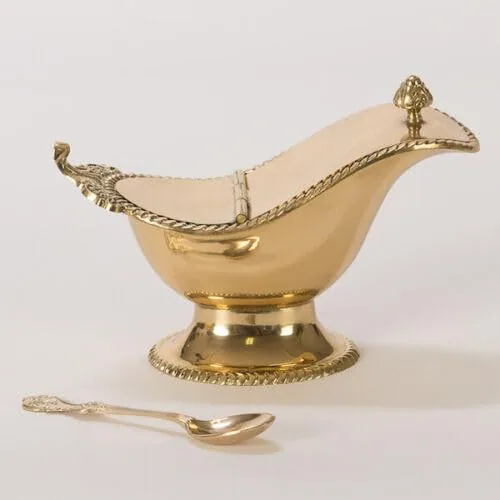 Classical Church Goods Solid Brass Incense Boat and Spoon view 5