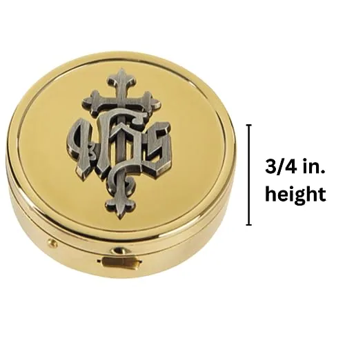 Needzo Small Brass IHS Pyx, 2 in (Set of 3) view 3