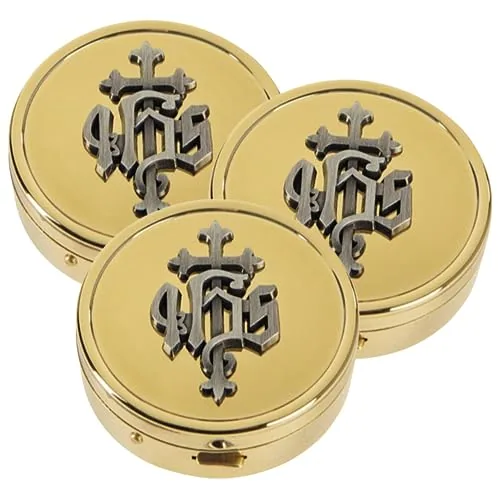 Needzo Small Brass IHS Pyx, 2 in (Set of 3) view 6