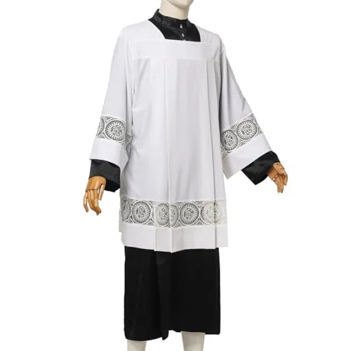 BLESSUME Lace Surplice and Black Cassock Set view 2