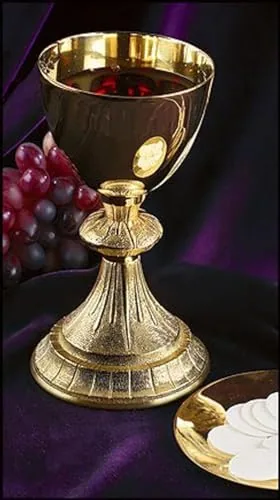 Trinity Church Supply Dual Finish Chalice and Paten, 12 oz view 2