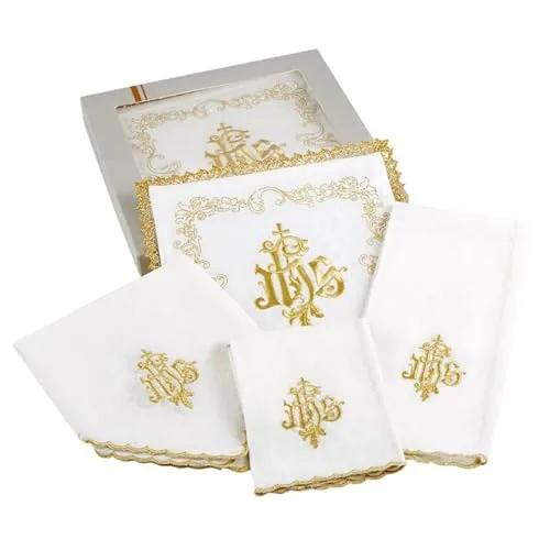 Trinity IHS Altar Linen Gift Set, 7 in Pall, Boxed view 2