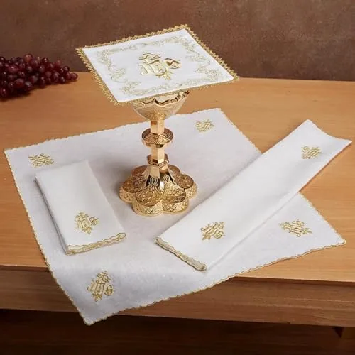 Trinity IHS Altar Linen Gift Set, 7 in Pall, Boxed view 4
