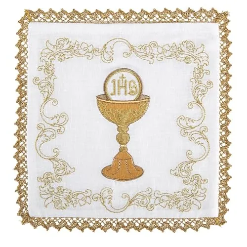 Trinity Chalice and Host Linen Gift Set, 7 in Pall
