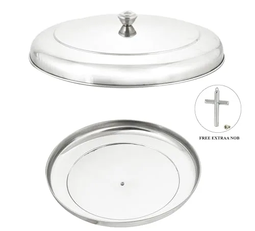 VJR Stainless Communion Tray with Bread Plate and 33 Cups view 4